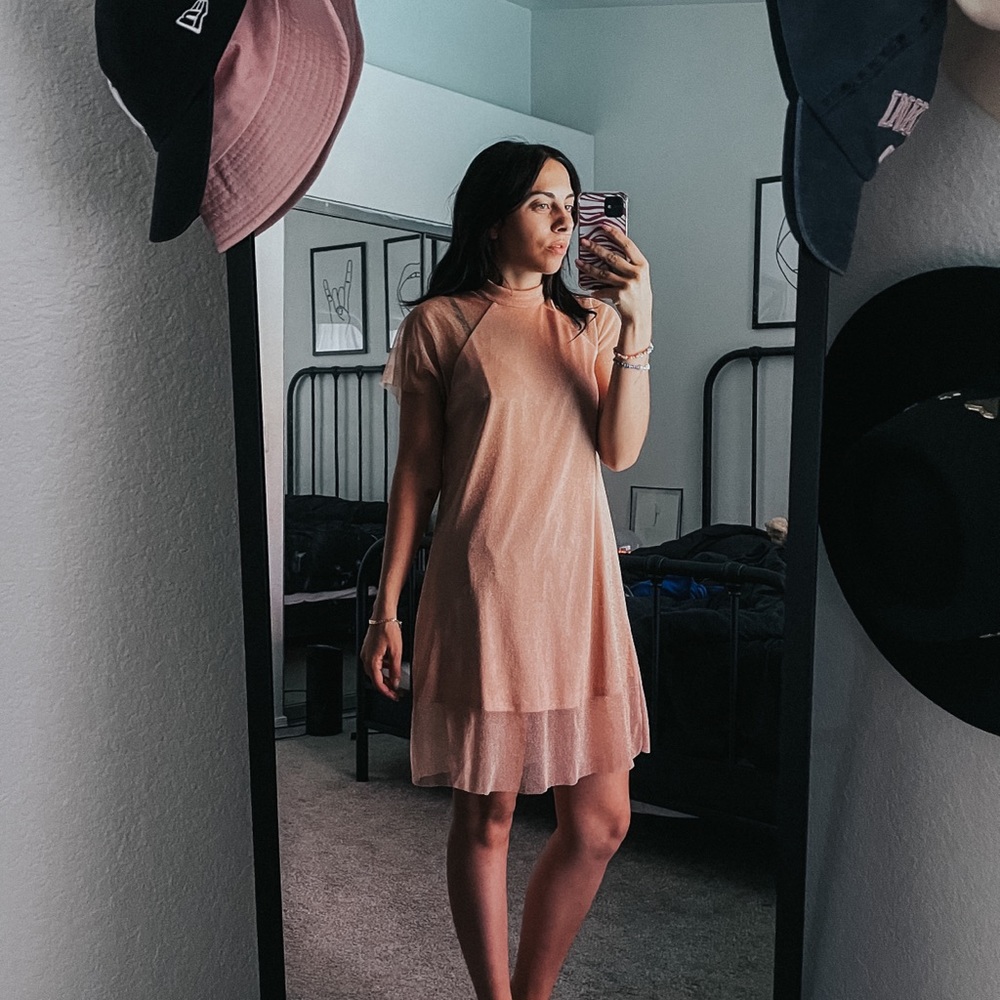 Forever 21 sheer sparkle dress